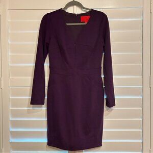 Le Spoke Zac Posen New York Shift Dress with Zipper Detail Purple Size 4